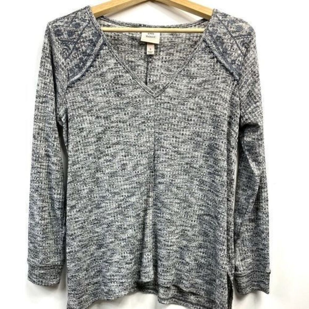 Knox Rose Grey Longsleeve Shirt Size XS